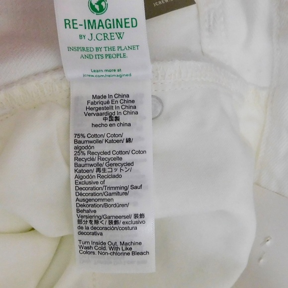 NWT!! J. CREW Petite Slouchy Jeans Solid White Denim Button Fly 29P 29 Petite - Picture 15 of 16